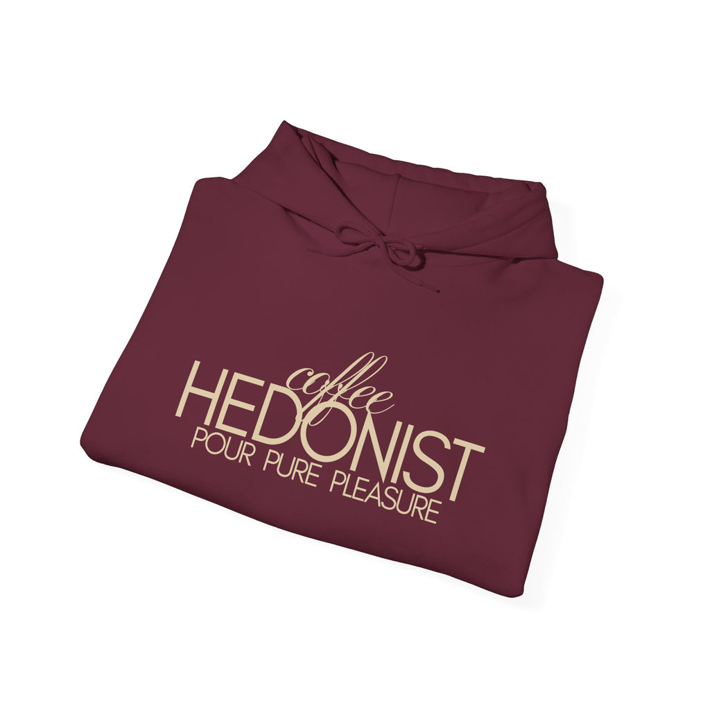 Coffee Hedonist Hoodie — Cozy Coffee Lover Graphic Sweatshirt