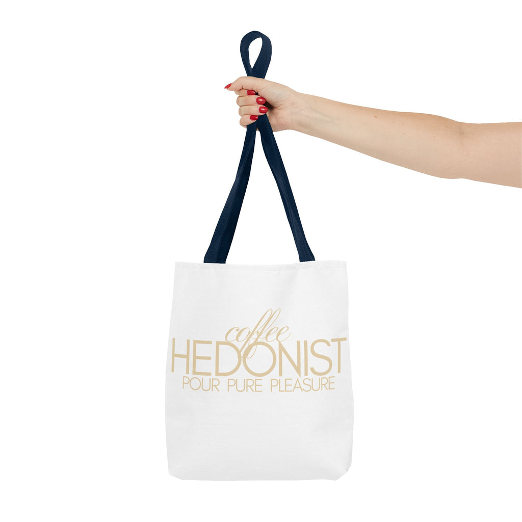 Coffee Hedonist Tote Bag – Funny Coffee Lover Canvas Tote, AOP