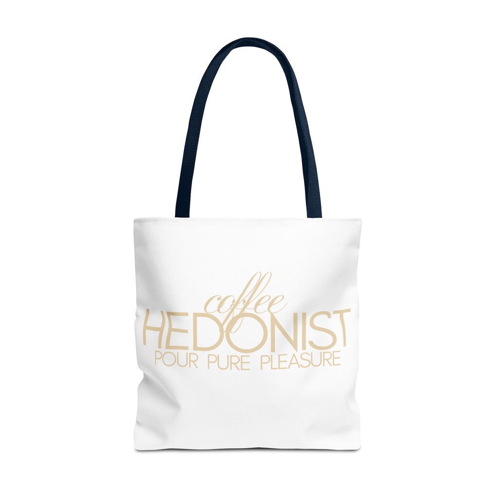 Coffee Hedonist Tote Bag – Funny Coffee Lover Canvas Tote, AOP